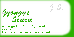 gyongyi sturm business card